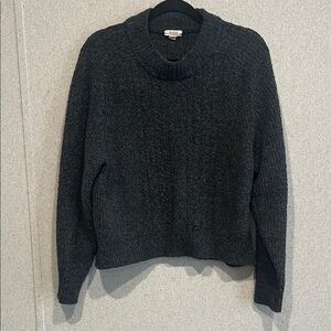 a.n.a. Charcoal Cowl Neck Cropped  Sweater